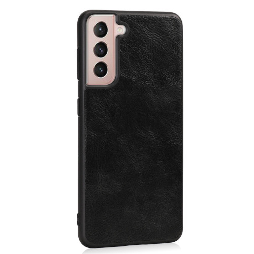 For Samsung Galaxy S21 Leather Slim Case - Black
