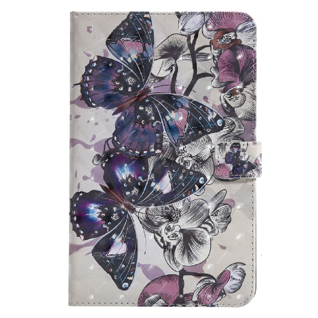 For Samsung Galaxy S11 SM-X730 Flip Stand Card Slot Cover - Black/Butterfly