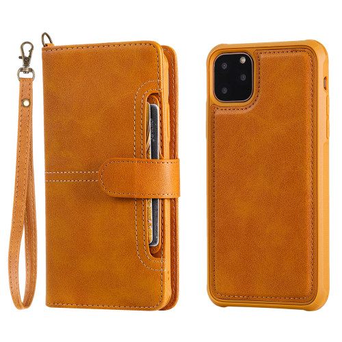 For iPhone 12 Magnetic Back Case - Brown