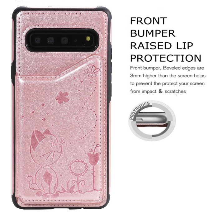 For Samsung Galaxy S8 Leather Billfold Case - Rose Gold