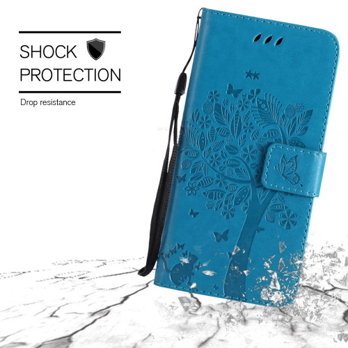 For iPhone 12 Flip Leather Case - Blue