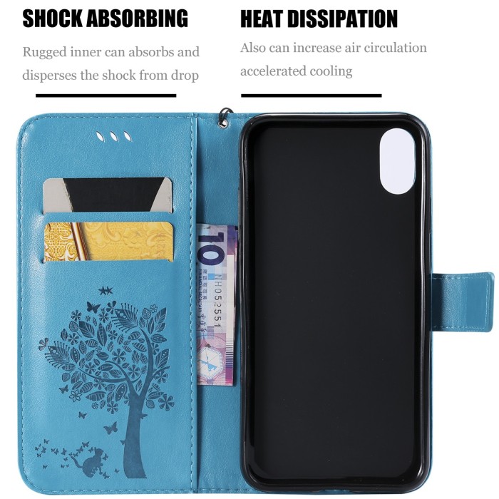 For iPhone 12 Flip Leather Case - Blue
