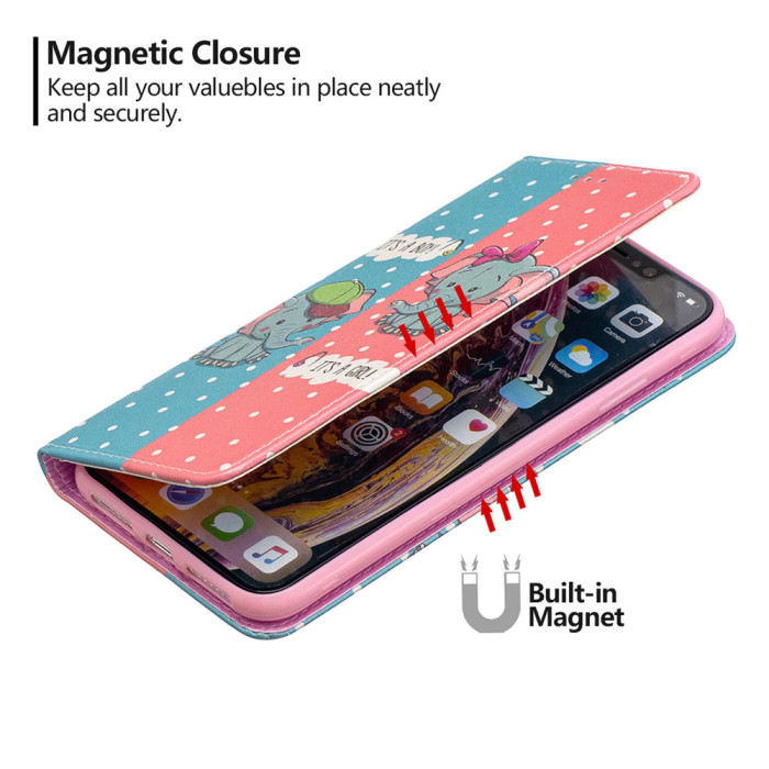 For iPhone 17 Pro Leather Cute Case - Elephant