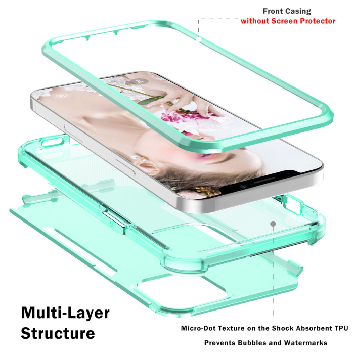 For iPhone 16 Pro Max Rubber Translucent Case - Green