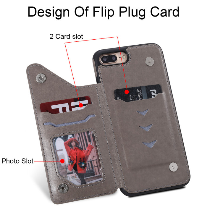 For iPhone 17 Leather Wallet Case - Gray