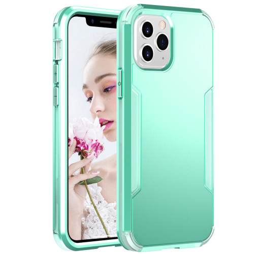 For iPhone 12 Rubber Translucent Case - Green