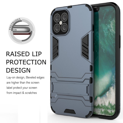 For iPhone 11 Pro Max Hybird Bumper Case - Navy Blue