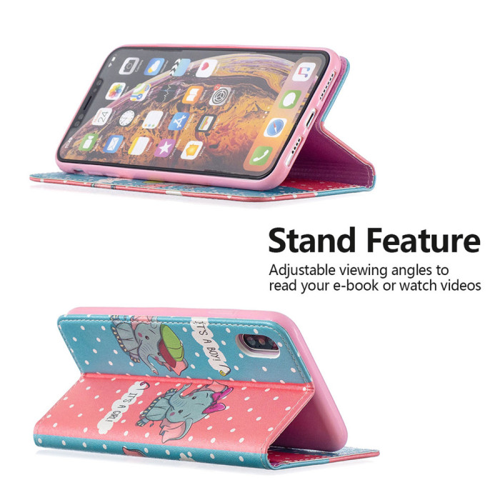 For iPhone 17 Pro Leather Cute Case - Elephant