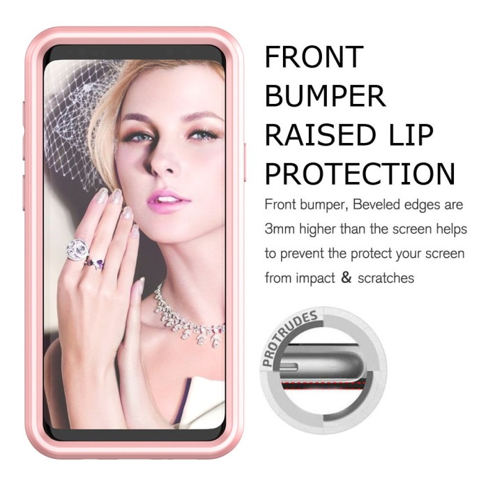 For Samsung Galaxy S26 Hybrid Silicone Case - Rose Gold