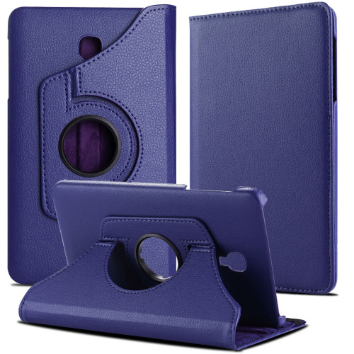 For Samsung Galaxy Tab Tab A 10.1 (2016)-SM-T580/T585 Leather 360 Rotating Stand Cover-Navy Blue