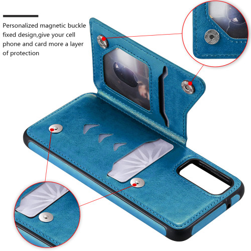 For Samsung Galaxy S26 Ultra Card Holder Case - Blue