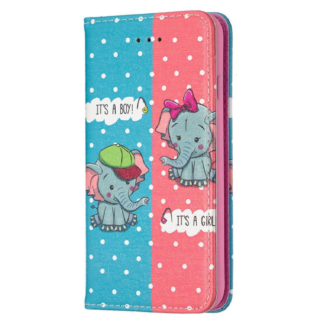 For iPhone 17 Pro Leather Cute Case - Elephant