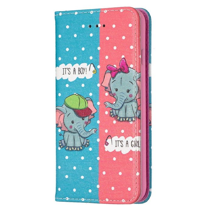 For iPhone 17 Pro Leather Cute Case - Elephant