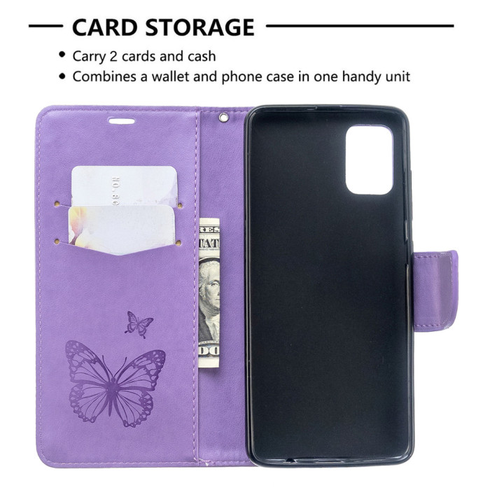 For Samsung Galaxy A07 Kickstand Wallet Case - Purple