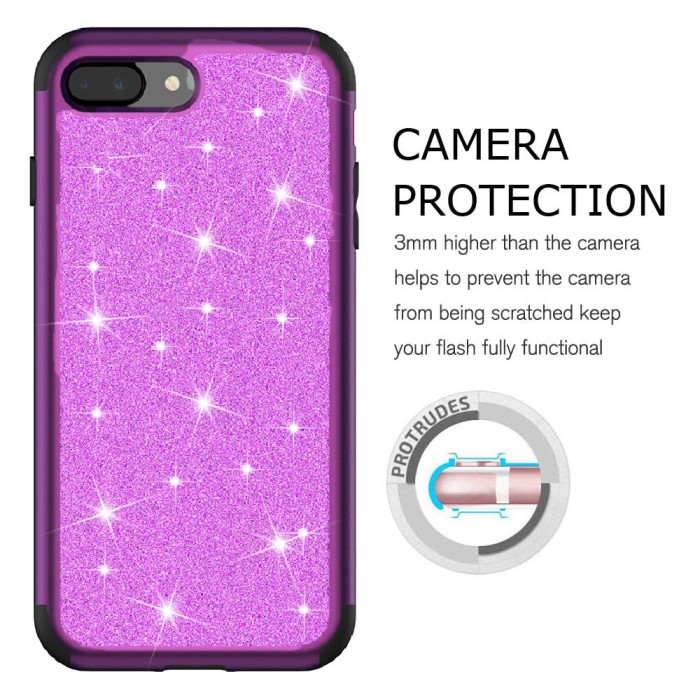 For iPhone 11 Plastic Bling Case - Purple