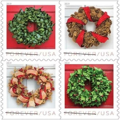 Holiday Wreaths 2019 - 5 Booklets  / 100 Pcs