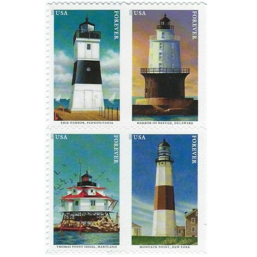 Mid Atlantic Lighthouses 2021- 5 Sheets / 100 Pcs