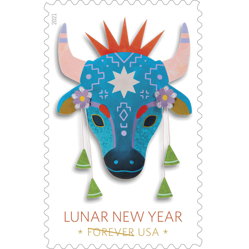 Lunar New Year Of The Ox 2021 - 5 Sheets / 100 Pcs