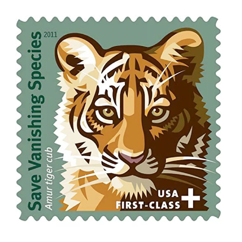 Save Vanishing Species Amur Tiger 2011 - 5 Sheets / 100 Pcs