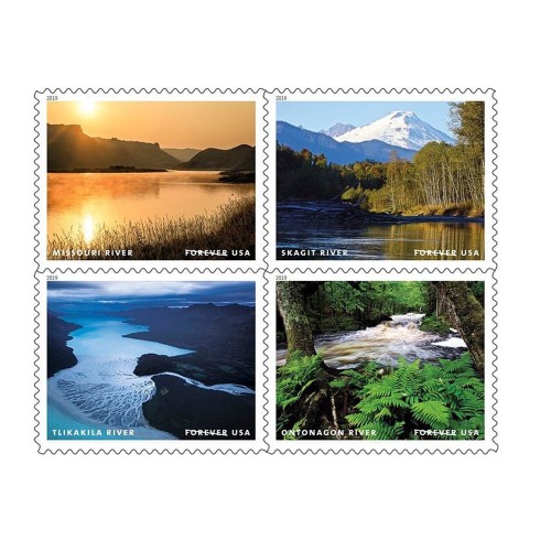 Wild And Scenic Rivers  2019 - 5 Sheets / 60 Pcs