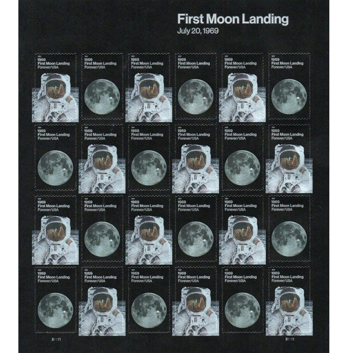 First Moon Landing 2019 - 5 Sheets / 120 Pcs