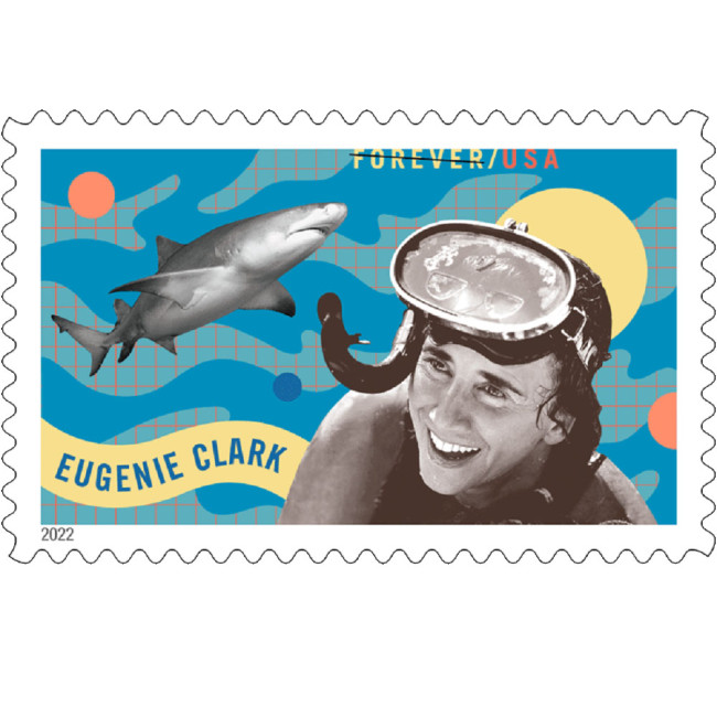 Eugenie Clark 2022 - 5 Sheets / 100 Pcs