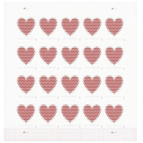 Made of Hearts 2020 - 5 Sheets  / 100 Pcs