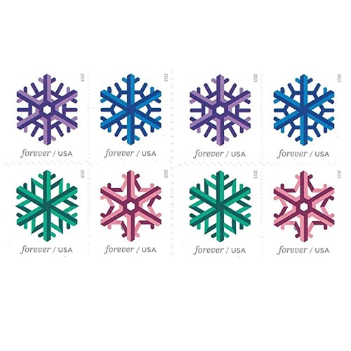 Geometric Snowflakes 2015 - 5 Booklets  / 100 Pcs