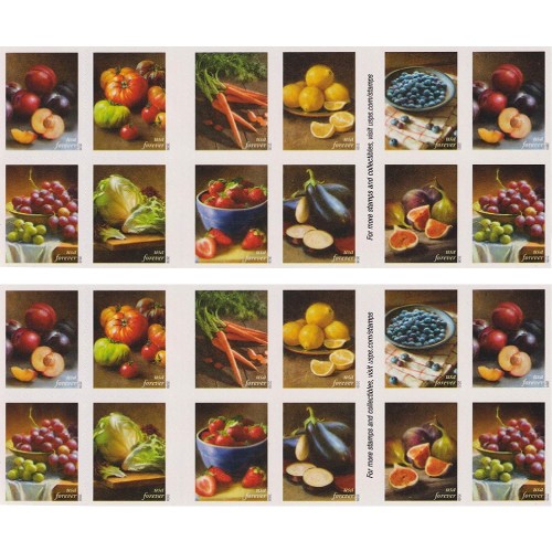 Fruits and Vegetables 2020 - 5 Booklets  / 100 Pcs