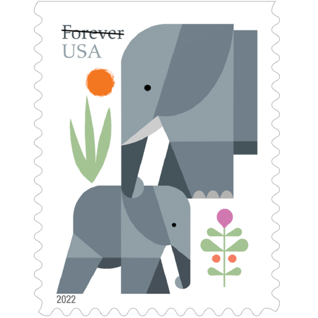 Elephants 2022 - 5 Booklets  / 100 Pcs