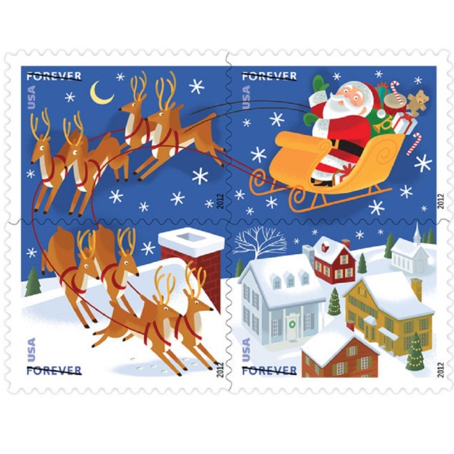 Santa and Sleigh 2012 - 5 Booklets  / 100 Pcs
