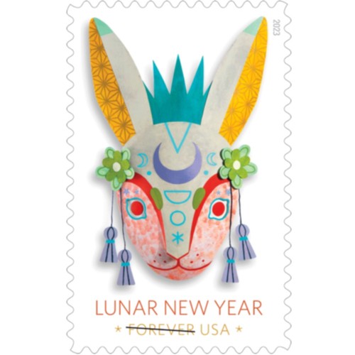 Lunar New Year Of The Rabbit 2023 - 5 Sheets / 100 Pcs