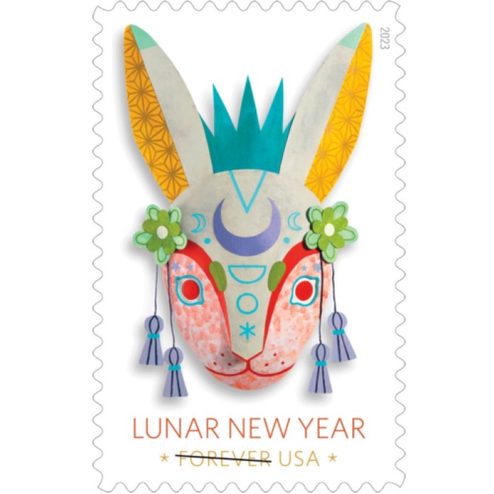 Lunar New Year Of The Rabbit 2023 - 5 Sheets / 100 Pcs