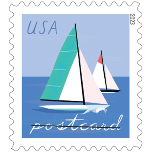 Sailboats Postcard 2023 - 5 Sheets / 100 Pcs