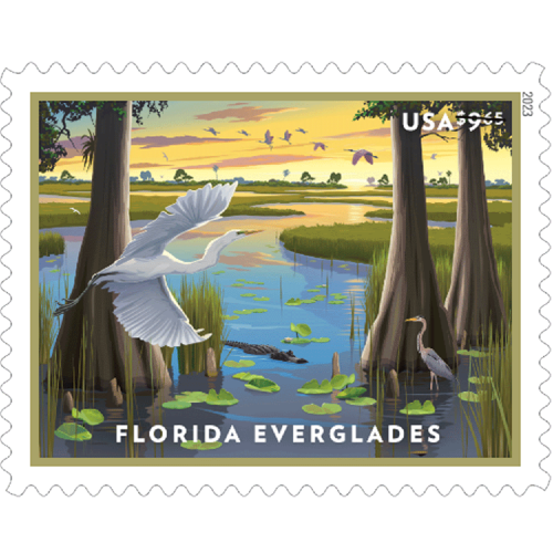 Florida Everglades 2023 - 1 Sheet / 4 Pcs