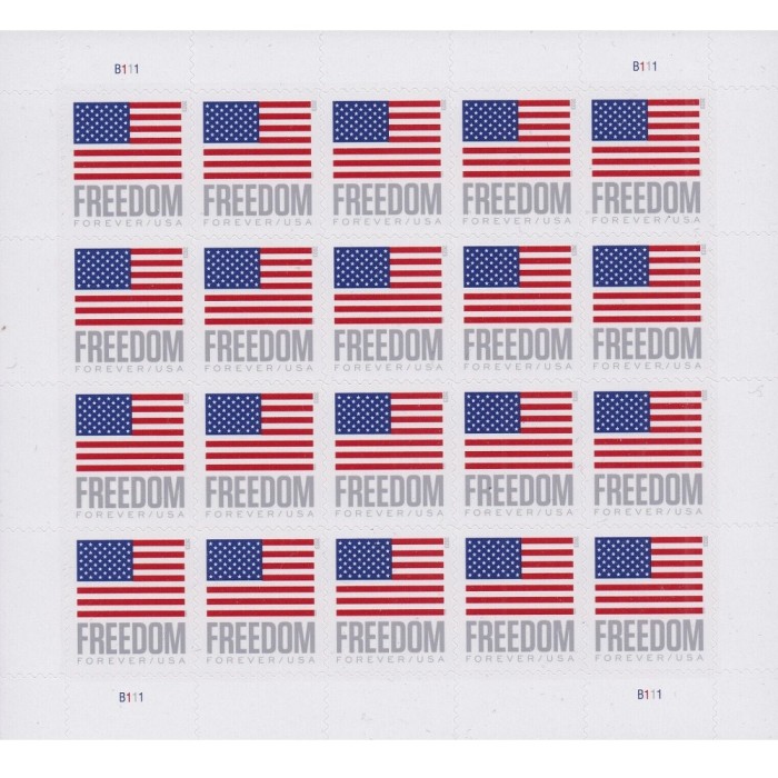 Flag 2023 Sheet- 5 Sheets / 100 Pcs