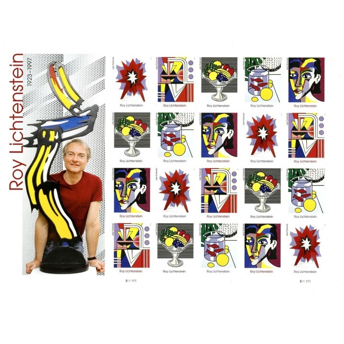 Roy Lichtenstein 2023 - 5 Sheets / 100 Pcs