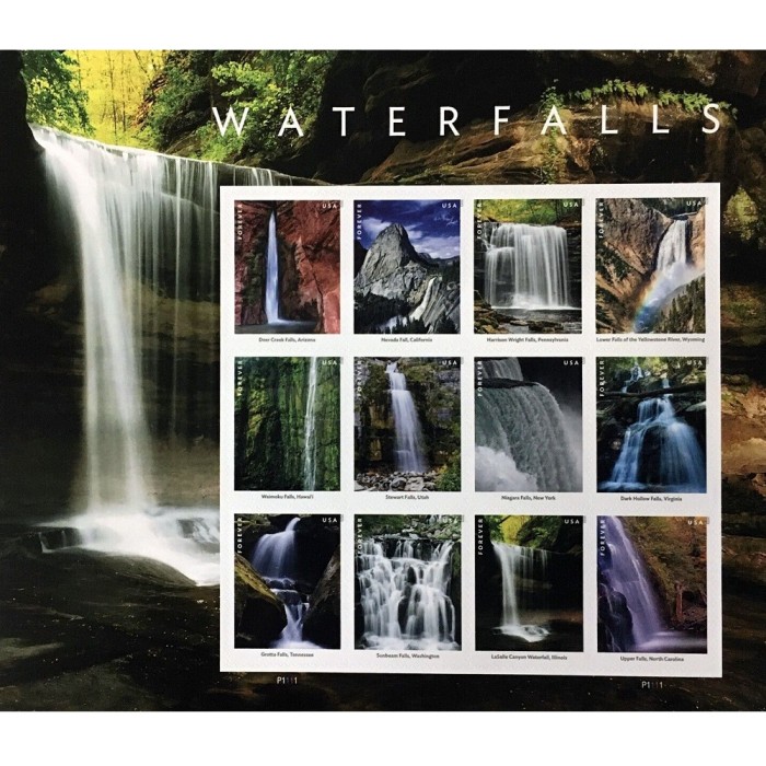 Waterfalls 2023 - 5 Sheets / 60 Pcs