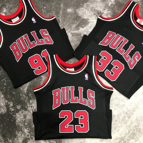 M&N Retro Bulls Black 1995-96