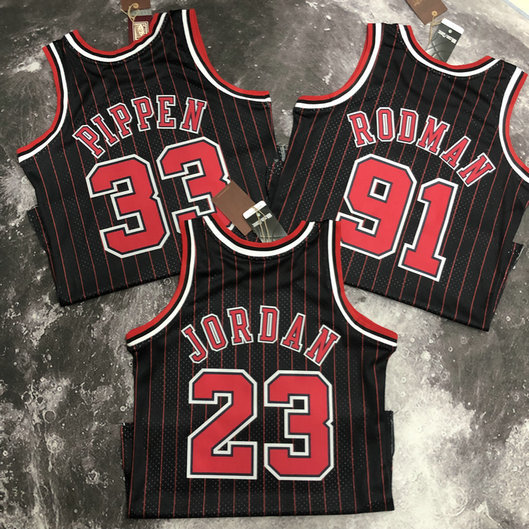 M&N Retro Bulls Black stripe 1995-96