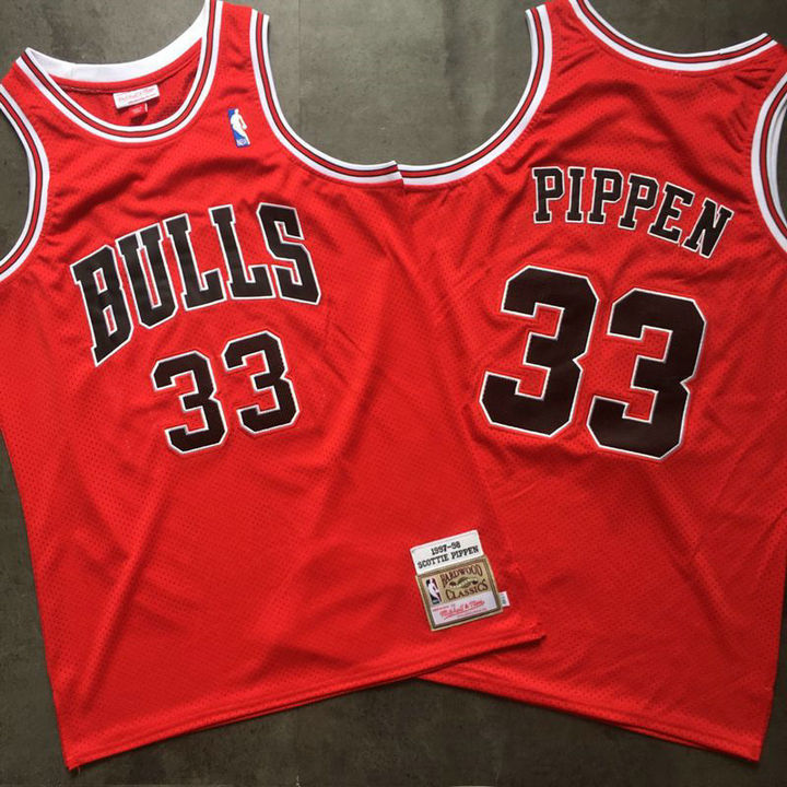 M&N Retro Bulls Red Embroidery 1997-98