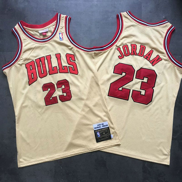 M&N Retro Bulls Gold Embroidery 1995-96