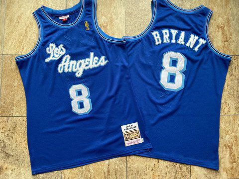 M&N Retro Lakers Blue Embroidery 1996-97