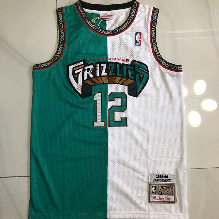 Grizzlies Green White Embroidery