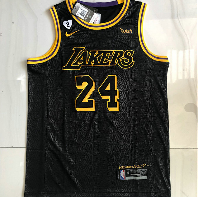 Lakers Black Snakeskin Embroidery
