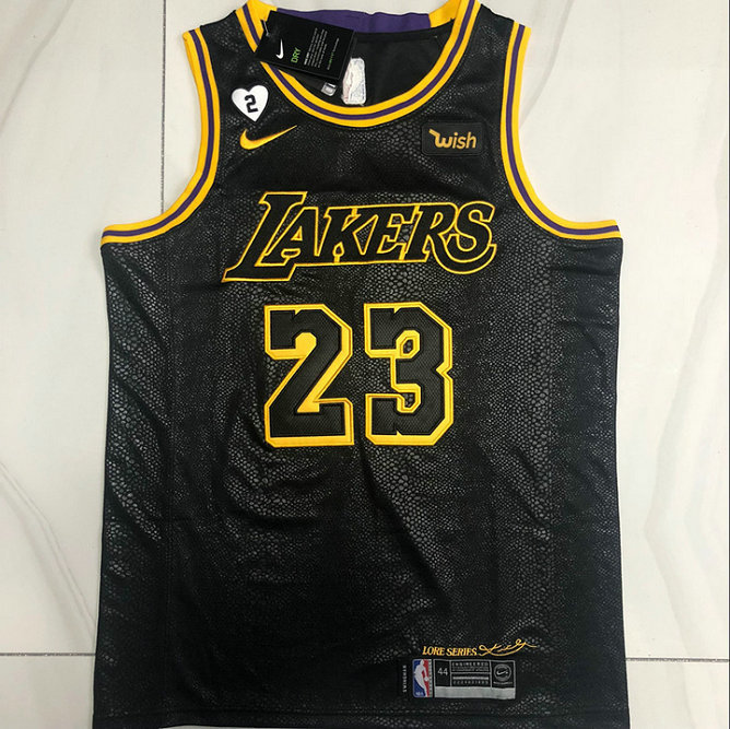 Lakers Black Snakeskin Embroidery