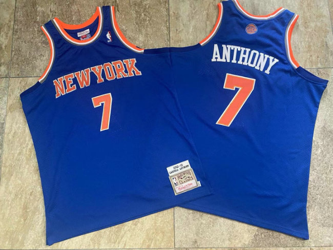 M&N Retro Knicks Blue Embroidery 2012-13