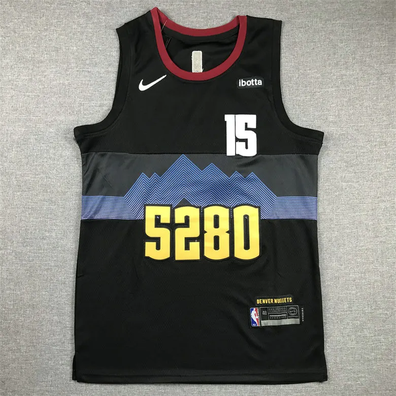 Nuggets Embroidery City Black