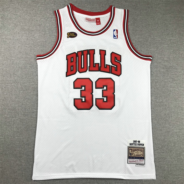 Bulls Embroidery White 1997-98