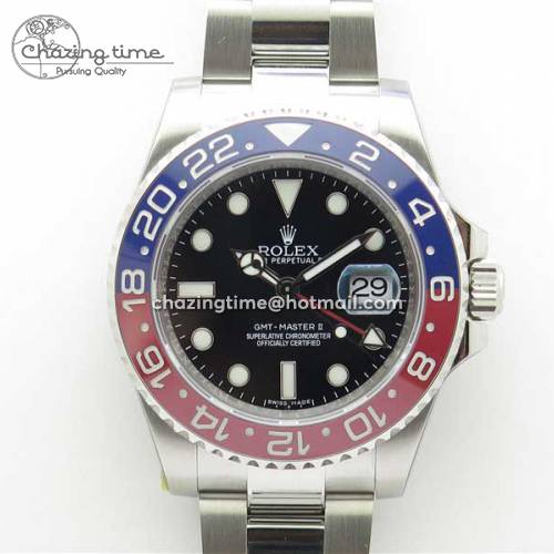 GMT Master II 126719 BLRO Red/Blue Ceramic 316L Steel ROF Best Edition  Black Dial on